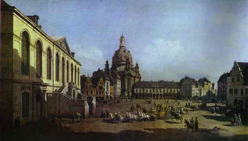 The New Market Square in Dresden Seen from the Judenhof